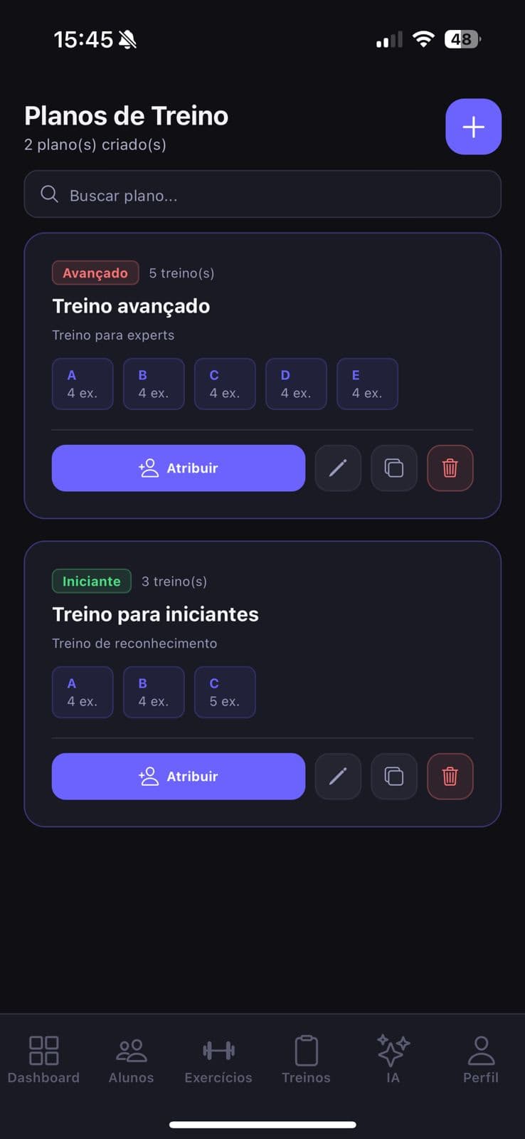 Planos prontos para encaminhar em 1 toque.
